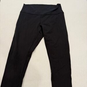 Lululemon Wonder Under High Rise Black Leggings Size 12 Luon Yoga